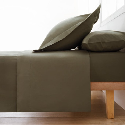 Sábana Encimera Algodón - Basic Caqui | Ropa para el hogar