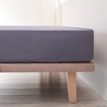 Sábana Ajustable Algodón - Basic Plomo | Ropa para el hogar