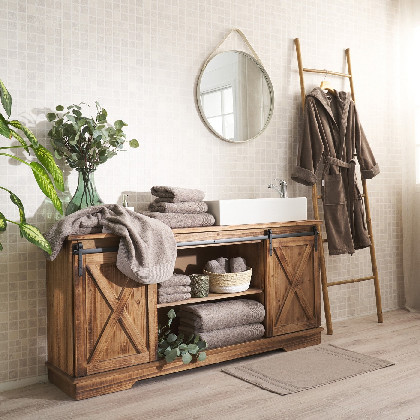 Albornoz Terciopelo - Basic LM Taupe | Ropa para el hogar