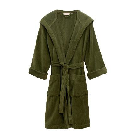 Velor Bathrobe - Basic LM Moss